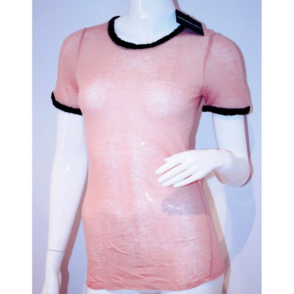 AMERICAN RETRO Paris VISCOSE Delicate UTAH Mel.  Powder TOP Lace DENTELLE ( 0 )